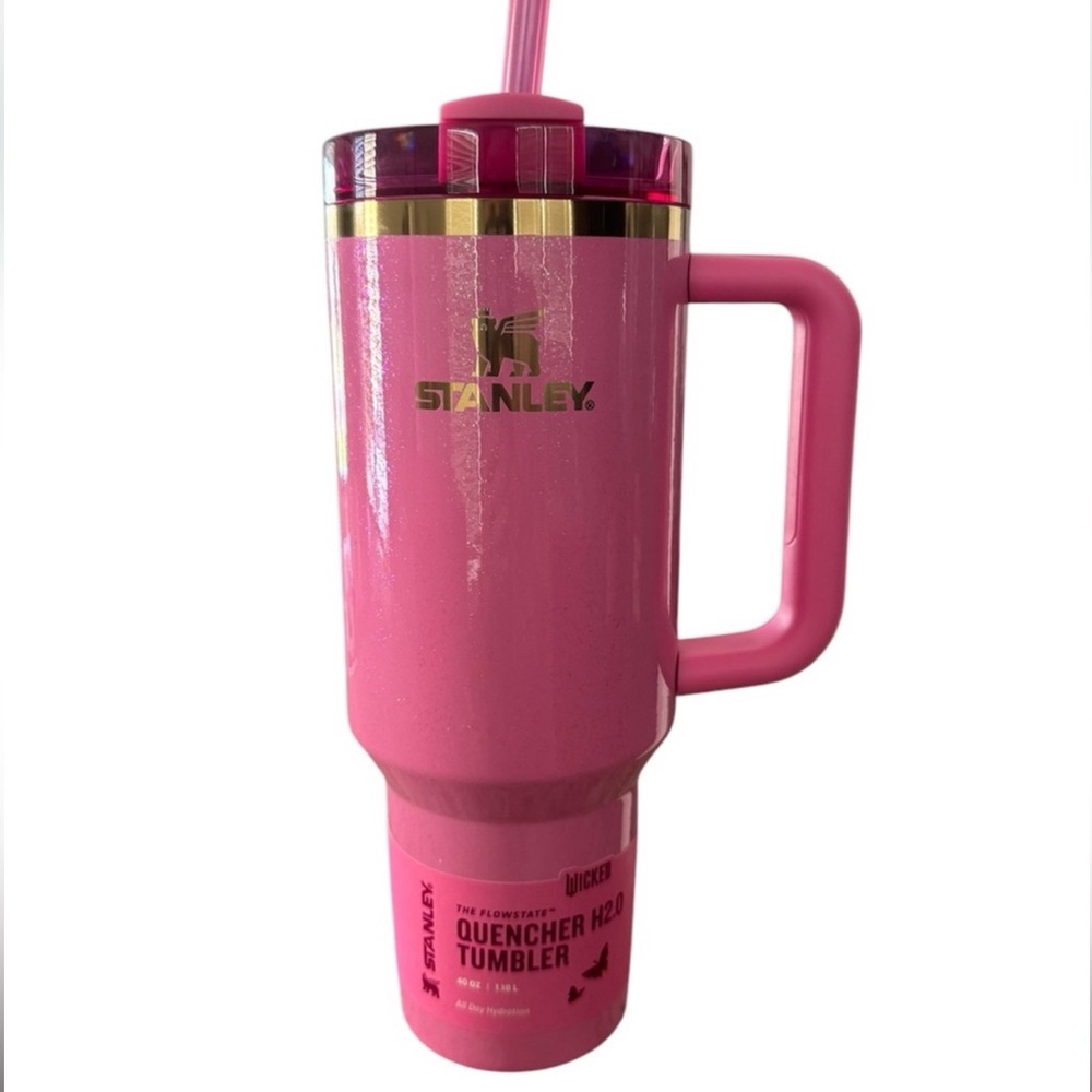 Stanley Wicked Ginda Pink Glitter Glimmer 40 oz Tumbler - NEW